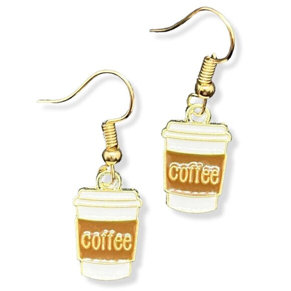 Coffee Cup Earrings - Picture 1 of 4
